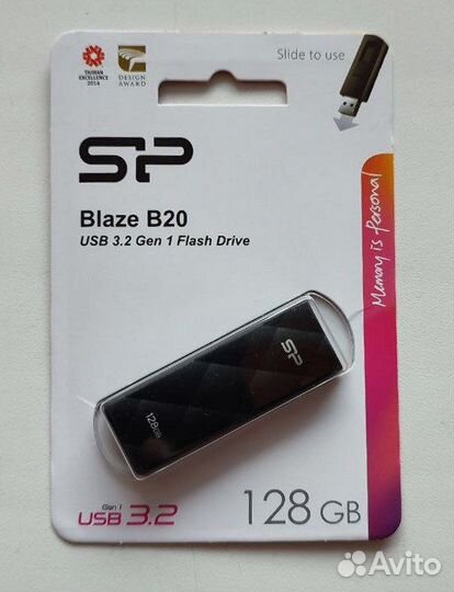 Новая Флешка Silicon Power Blaze B20 USB 3.2 128гб