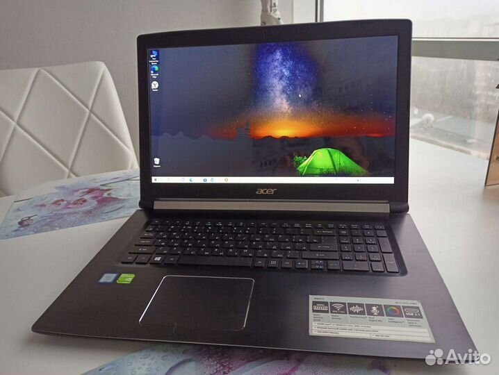 Acer 17.3 core i3- 7020u n video 940mx