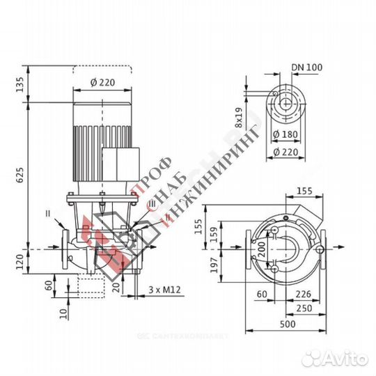 Насос IL 100/170-3/4 PN16 3х400В/50 Гц Wilo 278607