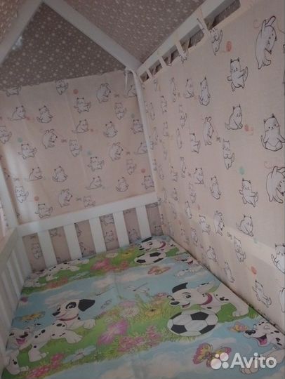 Текстиль для кровати домика