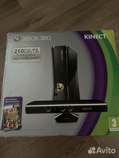 Xbox 360 250gb не прошитый + kinect