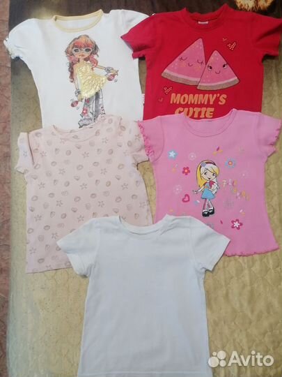 Футболки, кофточки, пижама д/девочки 98