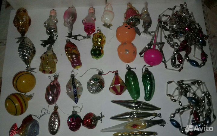 Елочные игрушки, маски, звезды,хлопушки, СССР