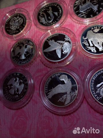 1 рубль Красная книга серебро 1993 - 2007 год