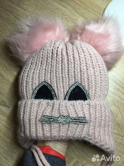 Шапка для девочки зима новая