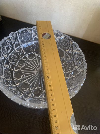 Ваза хрустальная СССР салатник