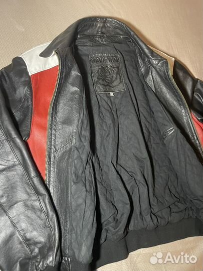 Винтажная кожаная куртка