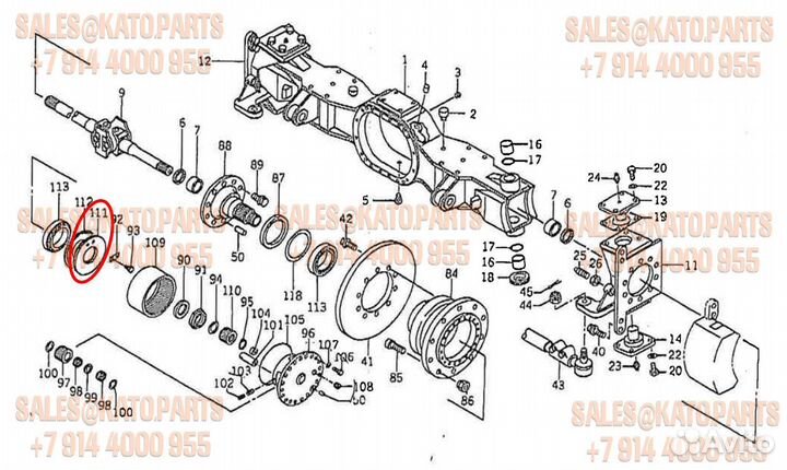 Шестерня редуктора Kato KR-10H 153-50545001