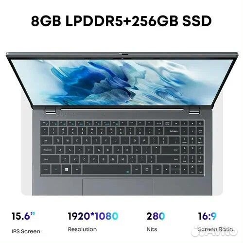 15,6 Ноутбук Chuwi GemiBookPlus, 8/256 гб