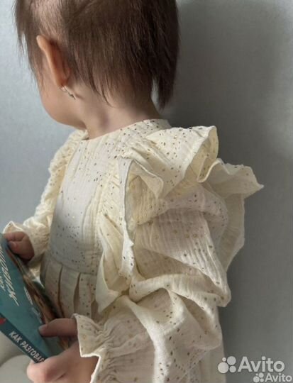 Муслиновое платье для девочки 92