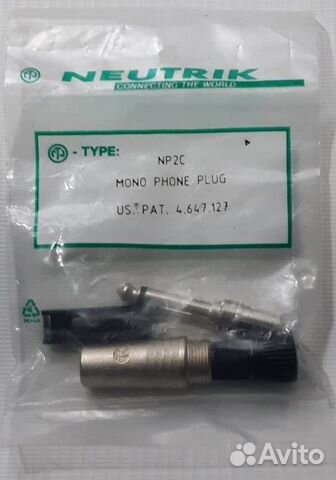 Разъем Jack (Mono) Neutrik NP2C