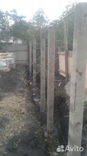 Установка столбов