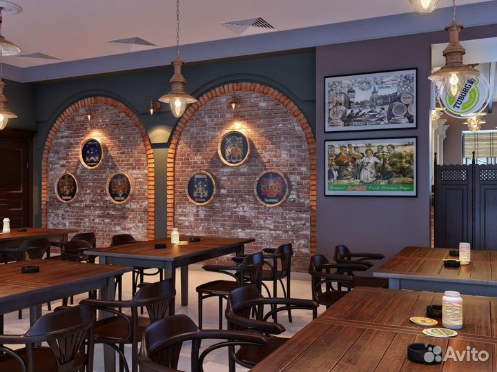 Лофт-бар на севере города в проходном месте
