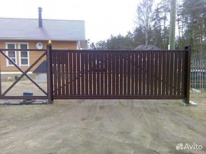 Откатные ворота под ключ