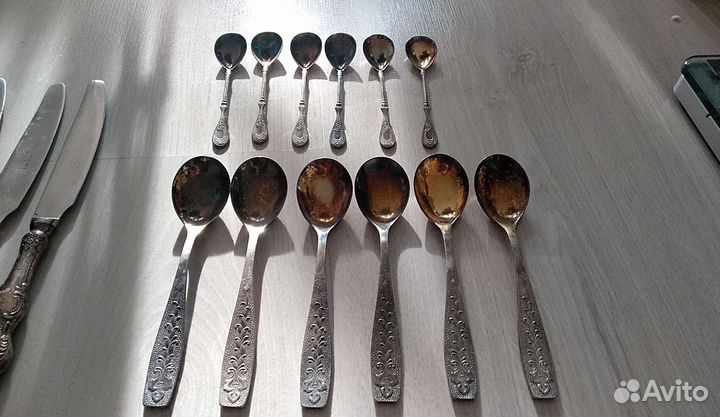 Ложки и вилки СССР Хмель нержавейка мельхиор