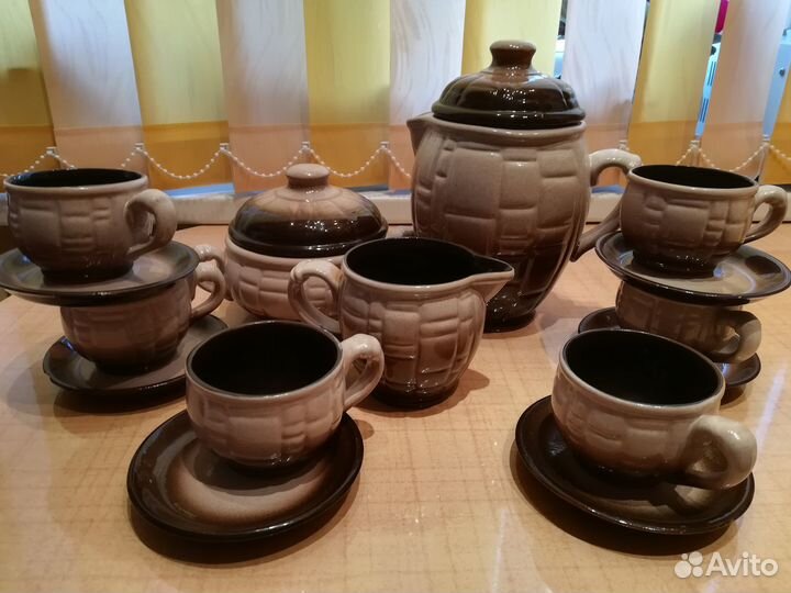 Керамический кофейный сервиз на 6персон