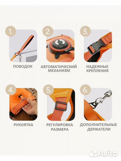 Анатомическая шлейка для собак и кошек