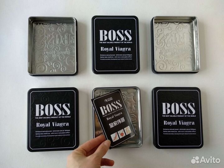 Декор, жестяные коробки Boss Royal Viagra 6шт