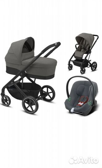 Коляска 3в1 Cybex Balios S lux Soho Grey