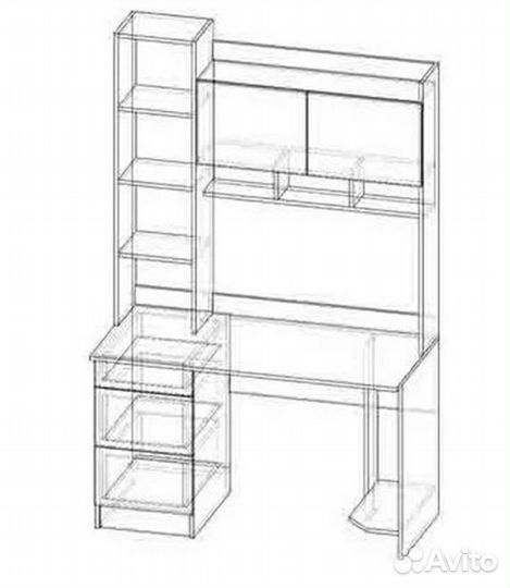 Стол компьютерный Венге/Дуб белфорд