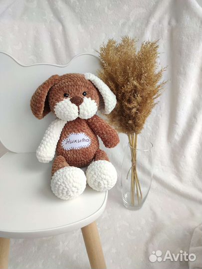Вязаные игрушки собака