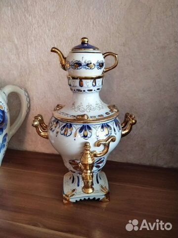 Самоварчик сувенирный Гжель