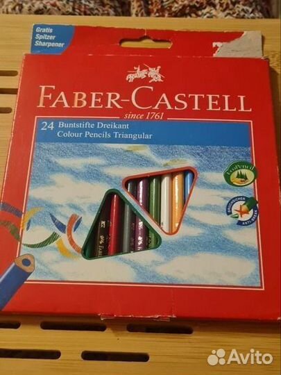 Faber castell карандаши, треугольные, 23 шт