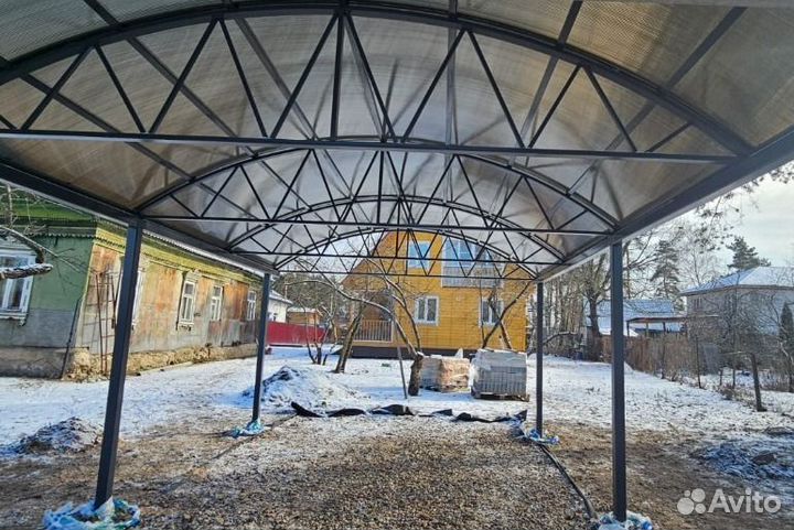 Навесы для автомобиля под ключ любой размер