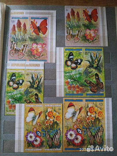 Почтовые марки из Бурунди и Кубы времëн СССР