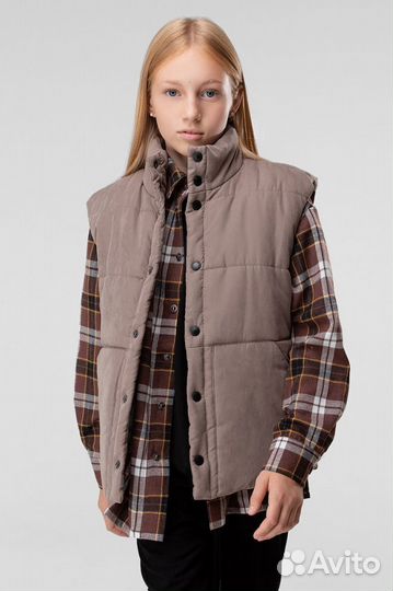 Жилет 134/140/146/152/158 какао Bodo