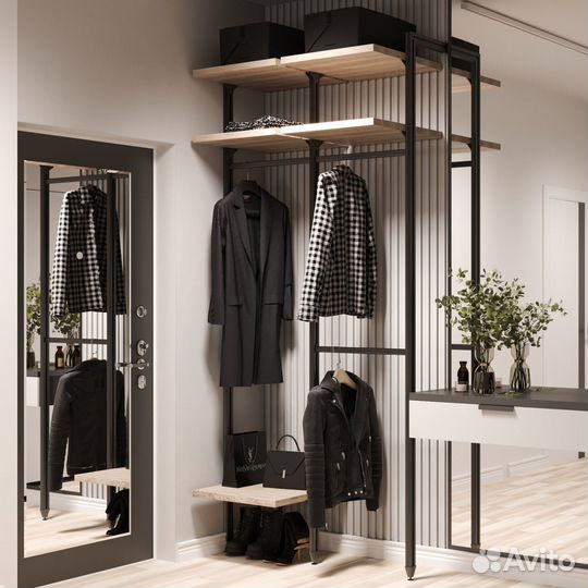 Гардеробная система лофт под ключ за 1 день