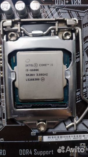 Комплект 1151 на i5-6600k + охлад