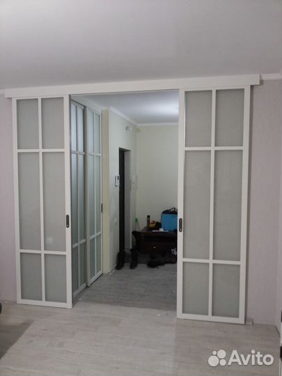 Раздвижные двери (Без порога) перегородки