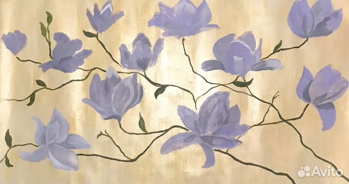 Картина маслом на холсте. «Цветы»