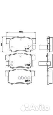 Колодки тормозные дисковые задн, acura: legend