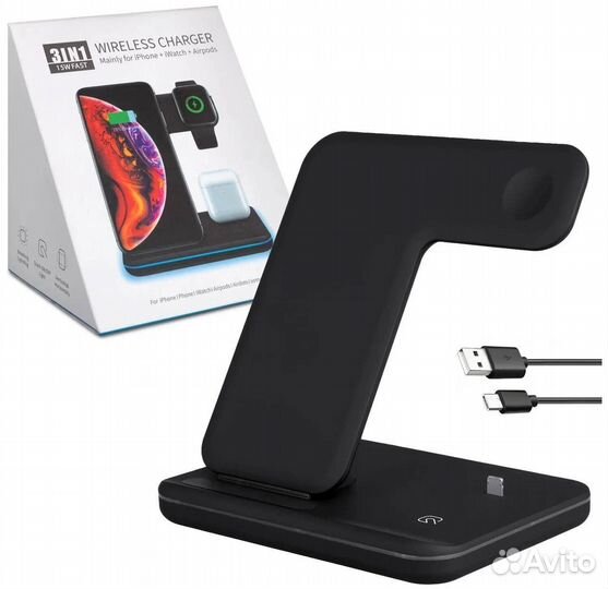 Беспроводное зарядное устройство 3 в 1