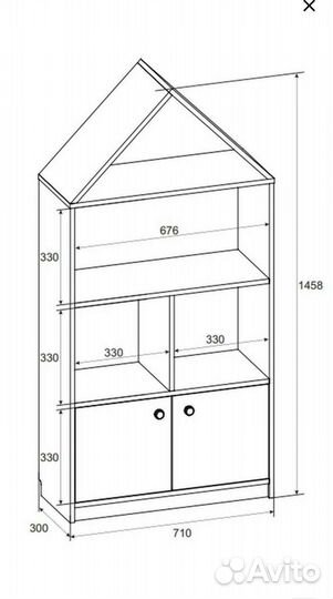 Стеллаж детский, полка для игрушек