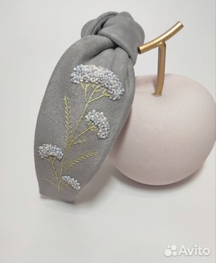 Ободок с вышивкой