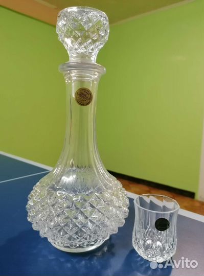 Графин штоф с рюмками новый хрусталь Франция