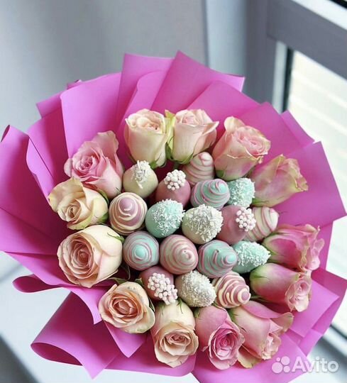 Букет из клубники в шоколаде