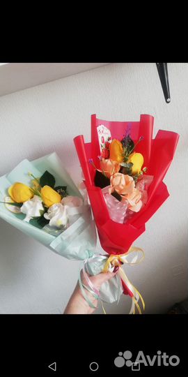 Букет из мыльных роз