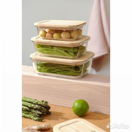 Контейнер SMART Solutions с крышкой из бамбука, 1