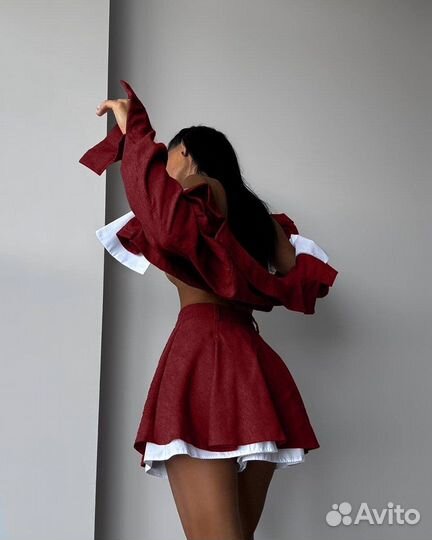 Костюм рубашка с юбкой