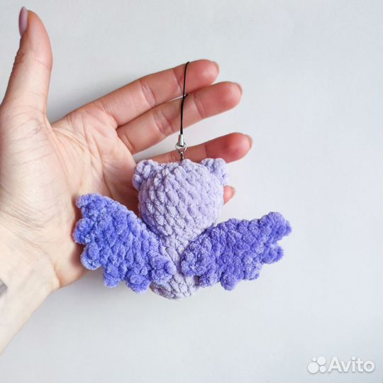 Летучая мышь вязаная игрушка / ручная работа
