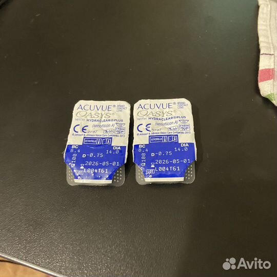 Контактные линзы Acuvue Oasys -0,75