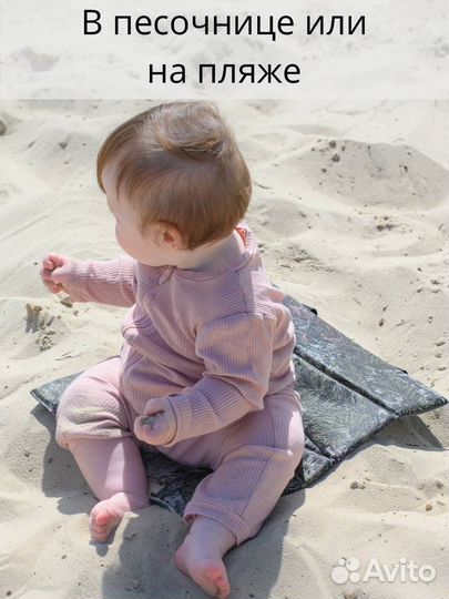 Пляжная сидушка бирюзово-желтая