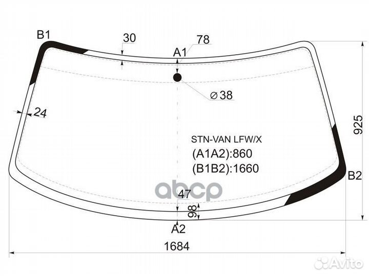 Стекло лобовое volkswagen T4 transporter/evrova