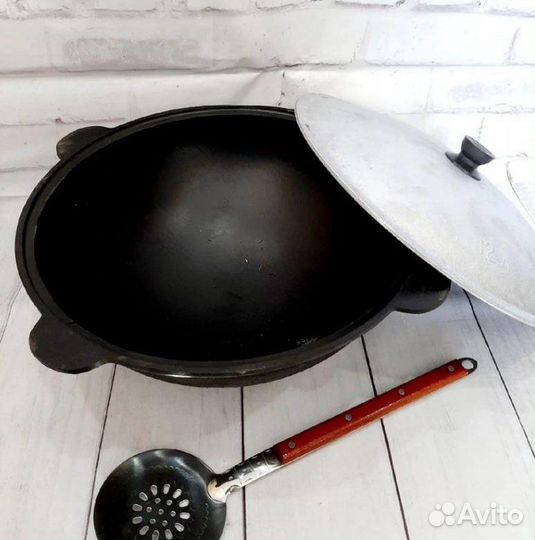 Казан 12 литров с плоским дном