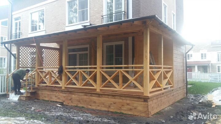 Пристройка к дому, терасса, веранда под ключ