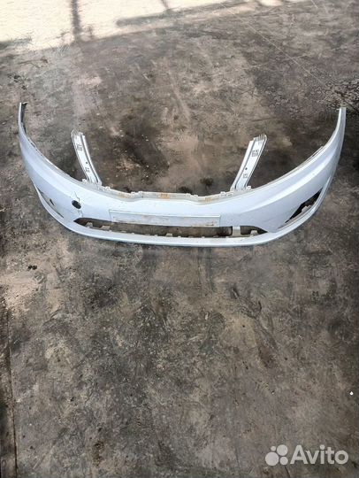 Передний бампер kia rio 3 серебристый